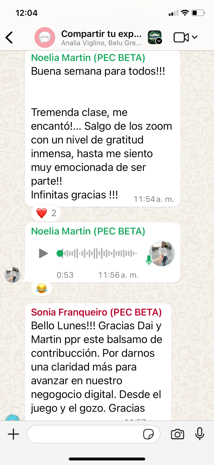 Segundo mensaje de Sonia Franqueiro